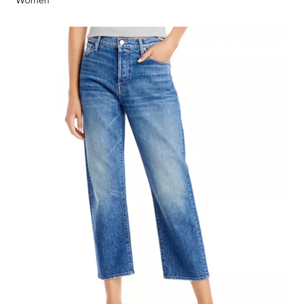 MOTHER SUPERIOR The Ditcher Crop High Rise Running With Scissors Jeans Size 25